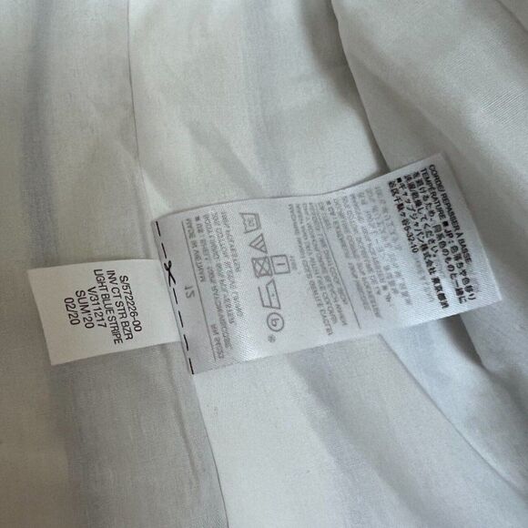 Banana Republic Boyfriend Blue Stripe Blazer Single Button Layer Work - Picture 8 of 12